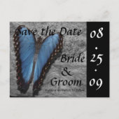 Blue Butterfly Sla de datum Briefkaarten (Voorkant)