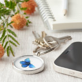Blue Butterfly sleutelhanger/keyring Sleutelhanger (Zijkant)