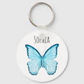Blue Butterfly Sleutelhanger Sjabloon (Voorkant)