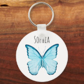 Blue Butterfly Sleutelhanger Sjabloon (Voorkant)