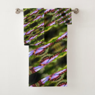 Blue Butterfly sluit Natuur Pattern op Bad Handdoek