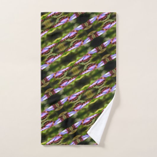 Blue Butterfly sluit Natuur Pattern op Bad Handdoek (Handdoek)