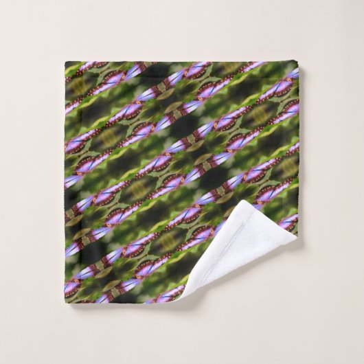 Blue Butterfly sluit Natuur Pattern op Bad Handdoek (Wasdoekje)