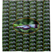 Blue Butterfly sluit Natuur Pattern op Douchegordijn (Voorkant)