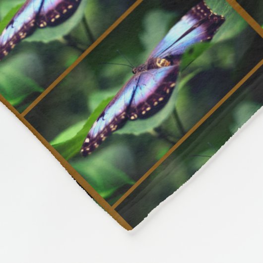 Blue Butterfly sluit Natuur Pattern op Fleece Deken (Hoek)