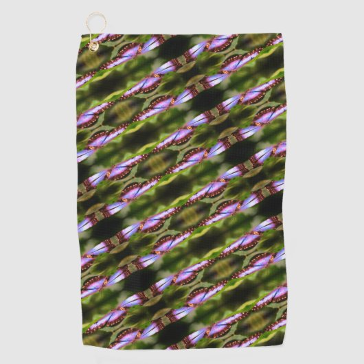 Blue Butterfly sluit Natuur Pattern op Golfhanddoek (Voorkant)
