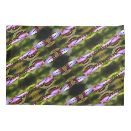 Blue Butterfly sluit Natuur Pattern op Kussensloop (Achterkant)