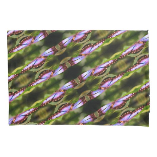 Blue Butterfly sluit Natuur Pattern op Kussensloop (Voorkant)