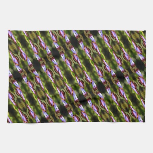 Blue Butterfly sluit Natuur Pattern op Theedoek (Horizontaal)