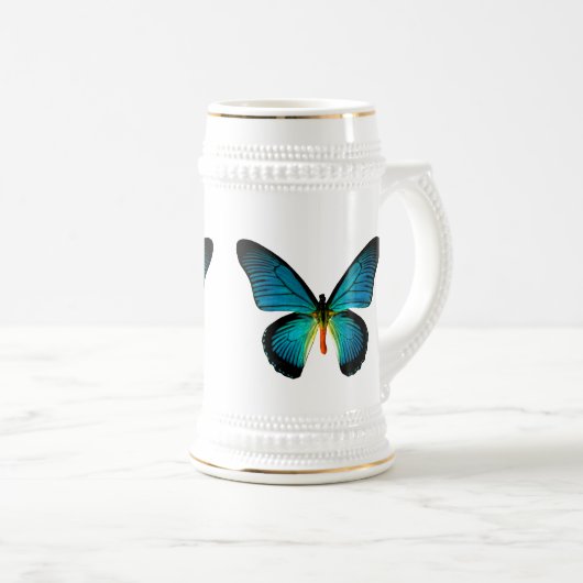 Blue Butterfly Stein Bierpul (Voorkant rechts)
