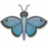 Blue Butterfly-sticker Sticker (Voorkant)
