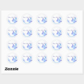 Blue Butterfly-stickers Ronde Sticker (Vel)