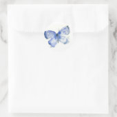 Blue Butterfly-stickers Ronde Sticker (Tas)
