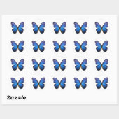 Blue Butterfly-stickers Ronde Sticker (Vel)
