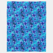 Blue Butterfly Summer. Grote vlootsbank Fleece Deken (Voorkant)