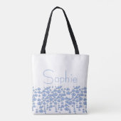 Blue Butterfly Swarm Custom Tote Bag (Achterkant)