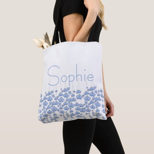 Blue Butterfly Swarm Custom Tote Bag (Dichtbij)