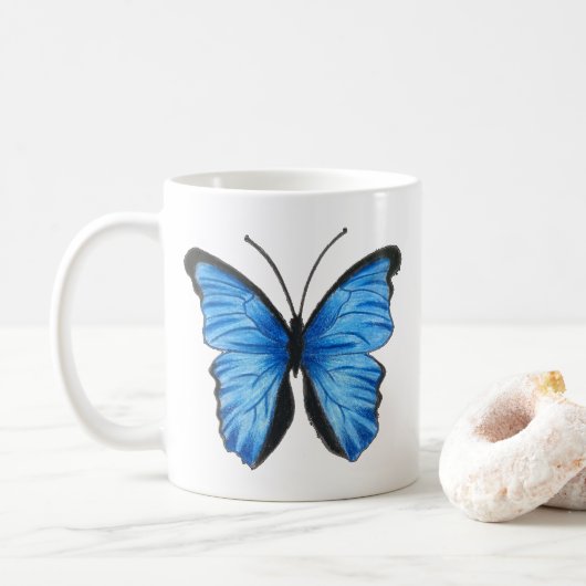 Blue Butterfly Tea Mok (Met donut)
