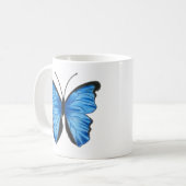 Blue Butterfly Tea Mok (Voorkant links)