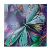 Blue Butterfly Tegeltje (Voorkant)