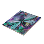 Blue Butterfly Tegeltje (Zijkant)