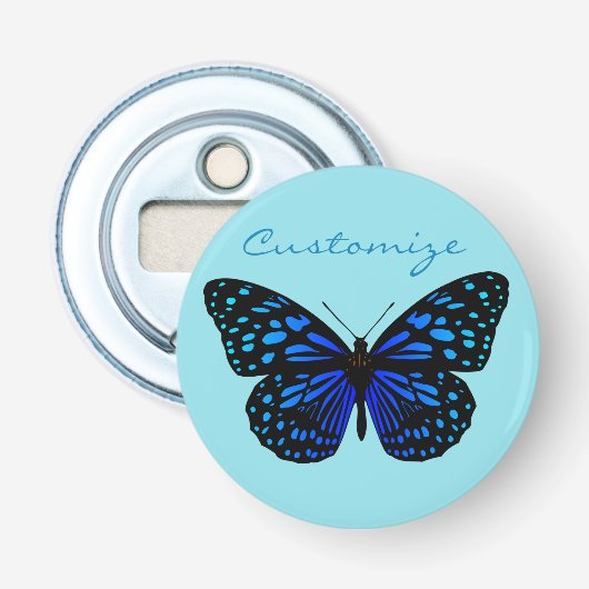 Blue Butterfly Thunder_Cove Button Flesopener (Voorkant)