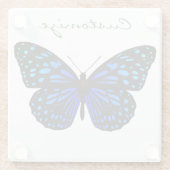 Blue Butterfly Thunder_Cove Glazen Onderzetter (Achterkant)