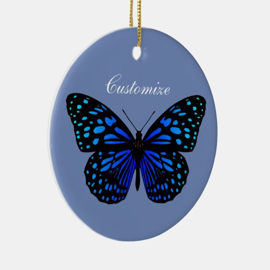 Blue Butterfly Thunder_Cove Keramisch Ornament (Rechts)