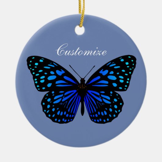 Blue Butterfly Thunder_Cove Keramisch Ornament (Voorkant)