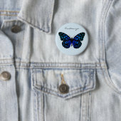 Blue Butterfly Thunder_Cove Ronde Button 5,7 Cm (In situ)