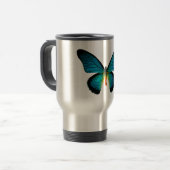 Blue Butterfly Travel Mug Reisbeker (Voorkant links)