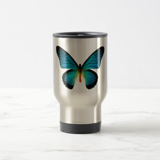 Blue Butterfly Travel Mug Reisbeker (Center)