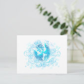 Blue Butterfly Tribal Briefkaart (Staand voorkant)