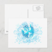 Blue Butterfly Tribal Briefkaart (Voorkant / Achterkant)