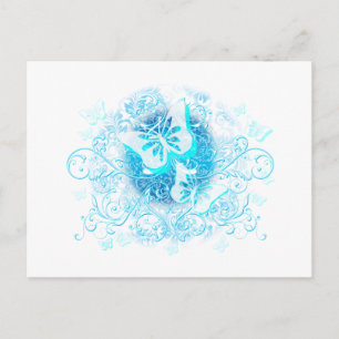 Blue Butterfly Tribal Briefkaart
