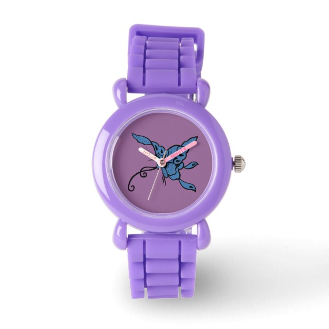 Blue Butterfly Watch Horloge (Voorkant)