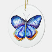 Blue Butterfly waterverf kunst Ornament (Links)
