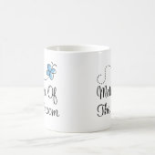 Blue Butterfly Wedding Moeder van de Groom Mok (Center)