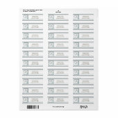 Blue Butterfly Wedding Return Address Label (Full Sheet)
