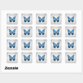 Blue Butterfly Wedding Stickers (Vel)