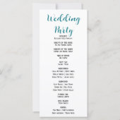  Blue Butterfly White Wedding Programme (Achterkant)