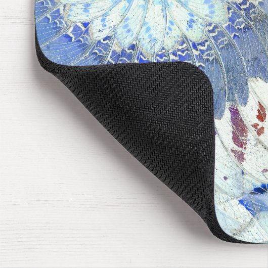 Blue Butterfly Wing Art Mousepad Muismat (Hoek)