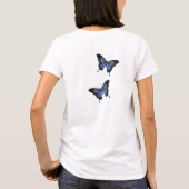 Blue Butterfly Women's Basic T-shirt (Achterkant)