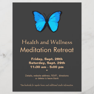 Blue Butterfly Women's Health and Wellness Flyer