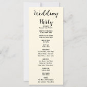  Blue Butterfly Yellow Wedding Programme (Achterkant)