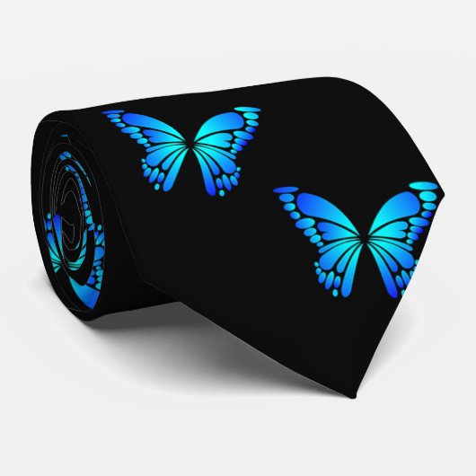 Blue Butterflys door winkelier Stropdas (Opgerold)