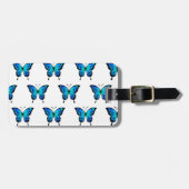 Blue Butterflys van de winkelier. Bagagelabel (Voorkant horizontaal)