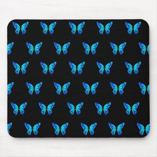Blue Butterflys van de winkelier. Muismat (Voorkant)
