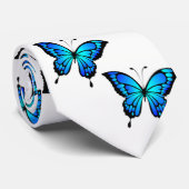 Blue Butterflys van de winkelier. Stropdas (Opgerold)