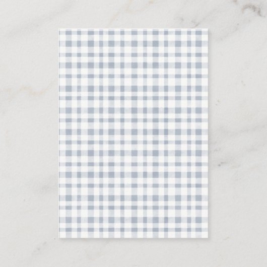 Blue Cactus Boho Llama Diaper Baby shower Informatiekaartje (Achterkant)